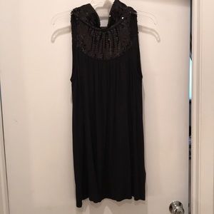 La Rok black sequin top or dress